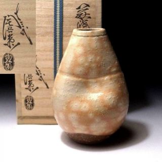 @jj32: Vintage Japanese Pottery Vase By Great Potter,  The 13th Tobei Tawara