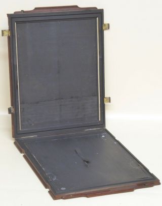 Antique dark slide (plate holder) 10 x 8 inch for early wood vintage cameras 3
