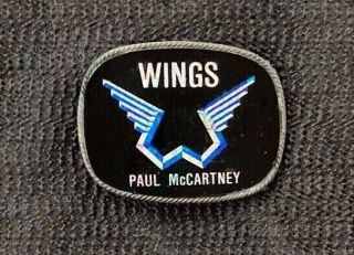 Paul Mccartney Wings Belt Buckle - 1970s - Rare Design,  W/ Mccartey 