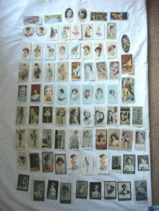 80 X Antique Cigarette Cards.  Ladies - Ogdens - Wills - R.  J.  Lea.