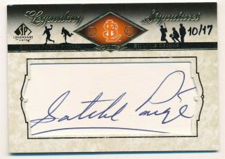 Satchel Paige 2008 Sp Legendary Cuts Signatures Autograph Cut Auto Rare 10/17