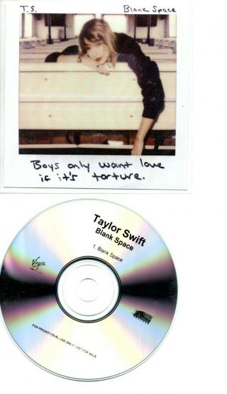 Taylor Swift Rare Uk Promo Cd Blank Space