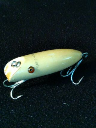 Vintage South Bend Babe Oreno Wood Fishing Lure W Glass Eyes Color