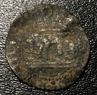 1380 - 1422 France Charles Vi Silver Denier Parisis Very Rare Medieval French Coin