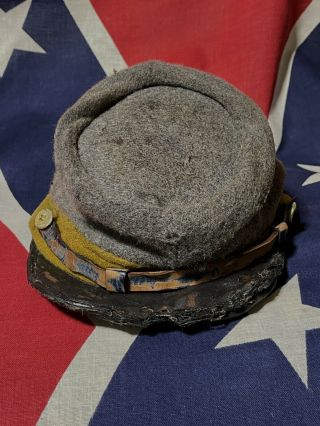 Rare Civil War Confederate Texas Warriors Kepi Hat Or Cap - Exceptional