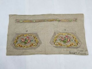 Vintage Needlework Tapestry Hand Stitched Floral Hand Bag Or Cover 60x30cm