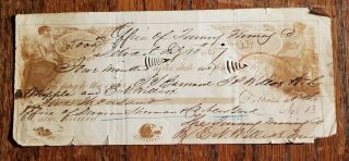 1857 Quincy Mining Company Hancock Michigan Copper Mine Draft Extremely Rare