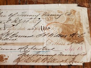 1857 Quincy Mining Company Hancock Michigan Copper Mine Draft EXTREMELY RARE 4