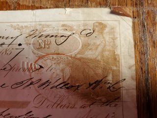 1857 Quincy Mining Company Hancock Michigan Copper Mine Draft EXTREMELY RARE 5