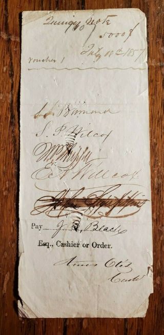 1857 Quincy Mining Company Hancock Michigan Copper Mine Draft EXTREMELY RARE 6