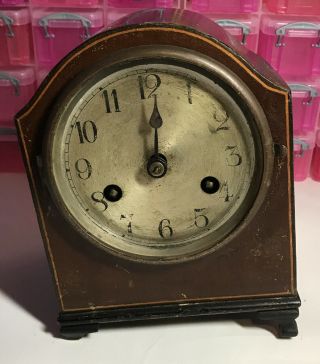 Antique / Vintage H.  A.  C Wurttemberg Germany Mantle Clock “ Spares Or Repairs “