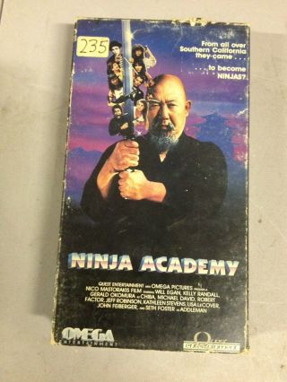 Rare Oop Htf Vhs Tape Ninja Academy California Martial Arts Mimes (a2211)