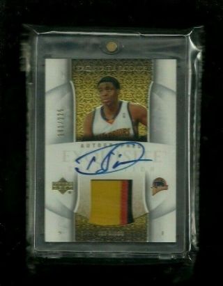 Ike Diogu 2005 - 06 Exquisite Rookie Patch Auto /225 Rare Warriors On - Card Sp