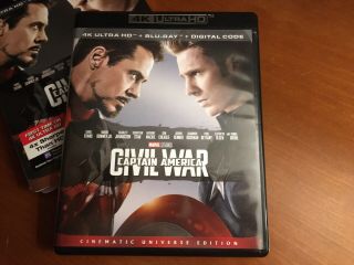 Captain America Civil War (4K Ultra HD/Blu - ray,  2019,  Includes Rare Slipcover) 3