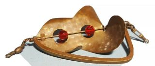 Vtg Gun & Tackle Expert W H Wilshire Maker L.  A.  Cal Rare Fishing Spoon Red Bead