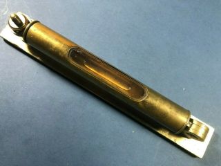 Very Rare Dollond Early 19thC Antique Heavy Solid Brass Adjustable Spirit Level 2