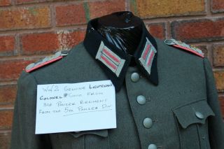 Ww2 Lieutenant Colonel Tunic 31st Panzer Regiment From 5th Panzer Div.  Very Rare