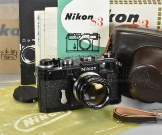 Rare Nikon S3 Olympic Black Paint Nikkor - S 50mm F1.  4 Yr.  1964 017742