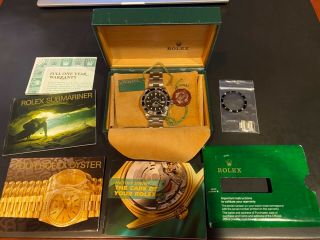 Rolex 16610 Submariner Rare " Swiss Only " Stainless Steel Watch Box & Papers