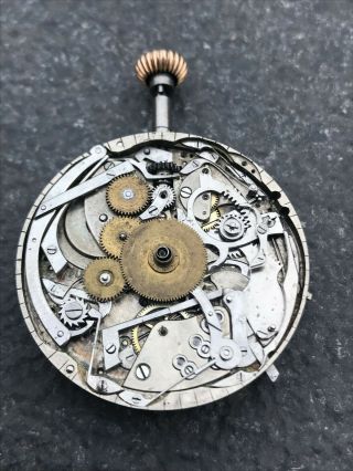 Rare 39.  4mm PATEK quality small MINUTE REPEATER RATTRAPANTE CHRONOGRAPH movement 3