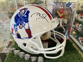 Tom Brady Auto Signed Patriots Full Size Authentic Helmet Tristar Rare,  Rings