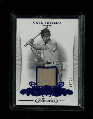 Carl Furillo Flawless Greats Sapphire Jersey /15 Rare Sp Dodgers 2x All - Star