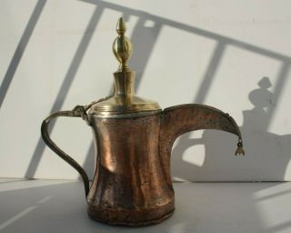 37,  3 Cm Rare Antique Dallah Islamic Art Middle East Coffee Pot Bedouin 1.  626 Gr