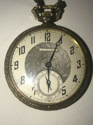 Rare Dudley Masonic Pocket Watch 19 Jewel 618,  Gold Plated Case 1920s