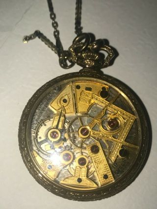 Rare Dudley Masonic Pocket Watch 19 Jewel 618,  Gold Plated Case 1920s 3