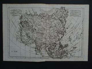 1780 Bonne Atlas Map Asia - Asie - L 