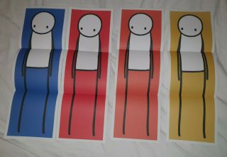 Rare Stik Poster Prints The Big Issue 2013 Complete Set Of All Four Colours