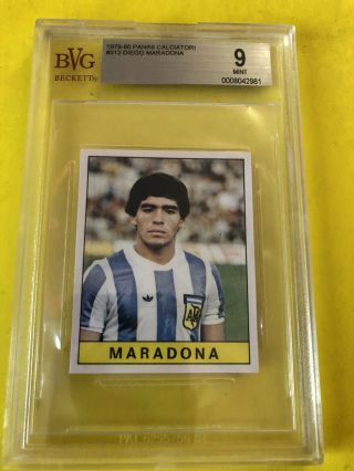 1979 Panini Maradona Bvg 9 Rare & Htf The Holy Grail Of Soccer Cards