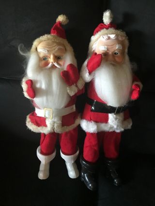 Rare Vintage 50s 60s Rubber Face Santa Christmas Japan One Winking
