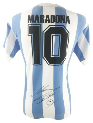Signed Diego Maradona Jersey - Argentina Retro Autograph Shirt Rare,