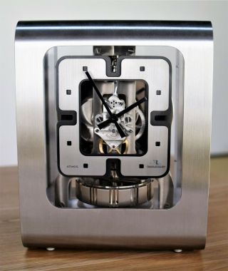 Jaeger Lecoultre Atmos Clock Luigi Colani Square Dial Rare Nickel Rhodium