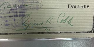 TY COBB Signed Autographed 1958 Check PSA/DNA AUTO Detroit Tigers HOF RARE 3