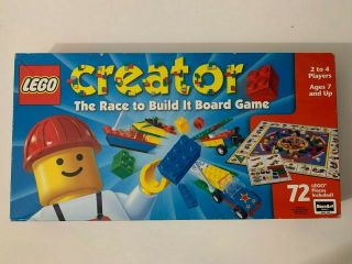 Vintage 1999 Lego Creator The Race To Build It Board Game Complete Roseart