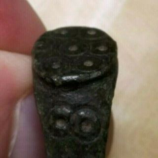 Ancient viking copper ring with an ornament very rare 2