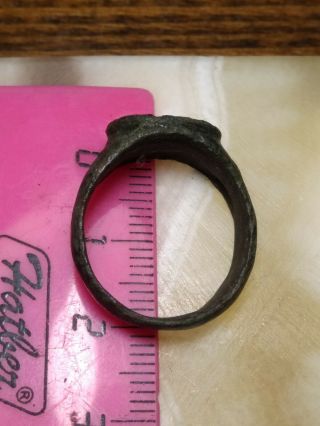 Ancient viking copper ring with an ornament very rare 3