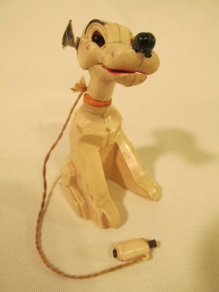 Rare Vintage Pluto Nodder Hard Plastic Figure Toy Magnetic Bone/hotdog J.  V.  C.  Co