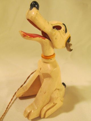 Rare Vintage Pluto Nodder Hard Plastic Figure Toy Magnetic Bone/Hotdog J.  V.  C.  Co 2