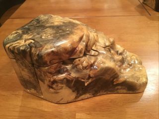 Don Rupard Rare Large 18 Piece Hand Crafted Burl Wood Puzzle Box Signed 2001