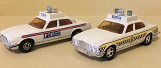 Vintage 1978 Matchbox Speed Kings K - 66 Jaguar Xj12 Police Car Rare Version X 2