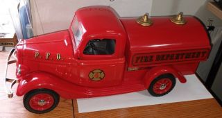 Very Rare 1934 Fire Pumper Fire Truck Jim Beam Decanter 2