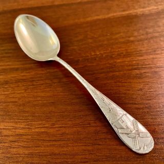 Durgin Co.  Sterling Silver Souvenir Demitasse Spoon - Nantucket 1891