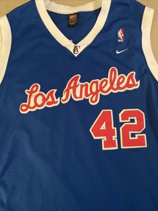 Rare Vintage Nike Nba Los Angeles Clippers Elton Brand 42 Jersey Mens Xl Sewn