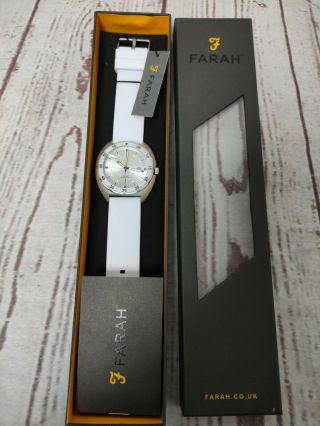 Farah Unisex Adult Analogue Classic Quartz Watch With Silicone Strap Far2015