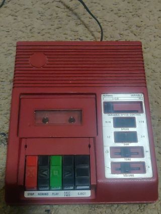 Rare Library Congress C - 78 Cassette Deck/c - 1 Tape Player Red C1 Do Not Work Part