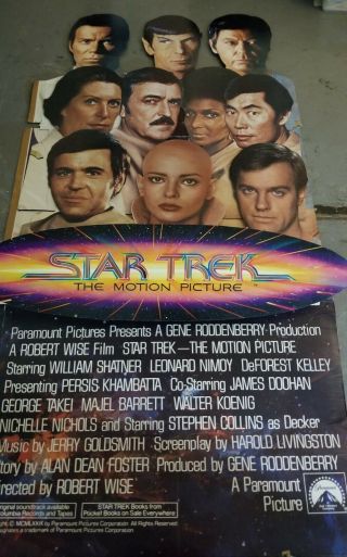 Rare 1979 Star Trek The Motion Picture Huge Vintage Cardboard Lobby Standee