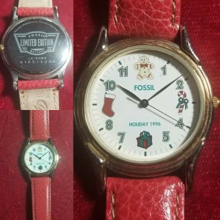 Fossil Rare Holiday Xmas 1996 Limited Edition Watch Band Le Fossil Xmas